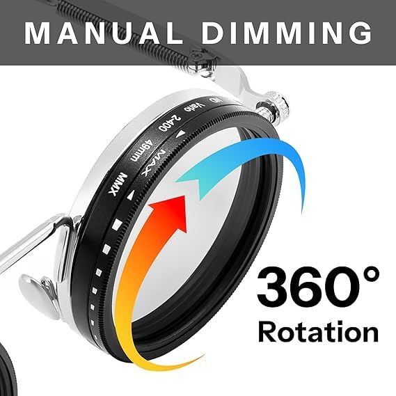 Adjustable Sunglasses Fishing Eyewear For Home Adjustable Brightness Outdoor 1-9 Gears Adjustable Travelling Style Sporting Goods Goggles Rounded Polarized Glasses