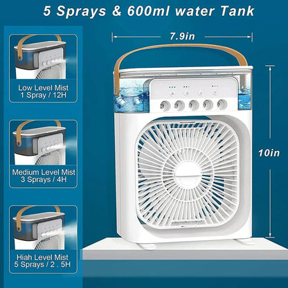 Portable 3 in 1 Air conditioner Fan & Cooler - Instant Cooling for Home & Office